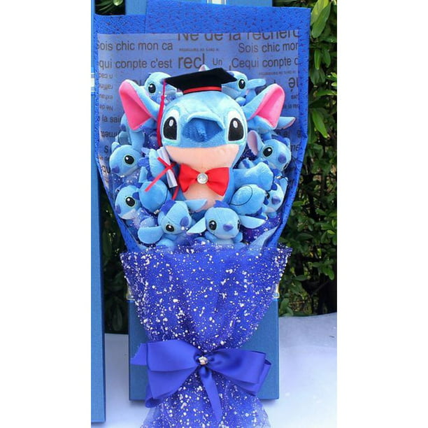 Disney Mickey Minnie Mouse ramo caja de regalo dibujos animados Lilo Stitch  Donald Duck Daisy peluche muñeca ramo cumpleaños regalo de San Valentín Gao  Jinjia LED