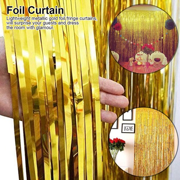 Comprar cortina de tiras en oro Foil