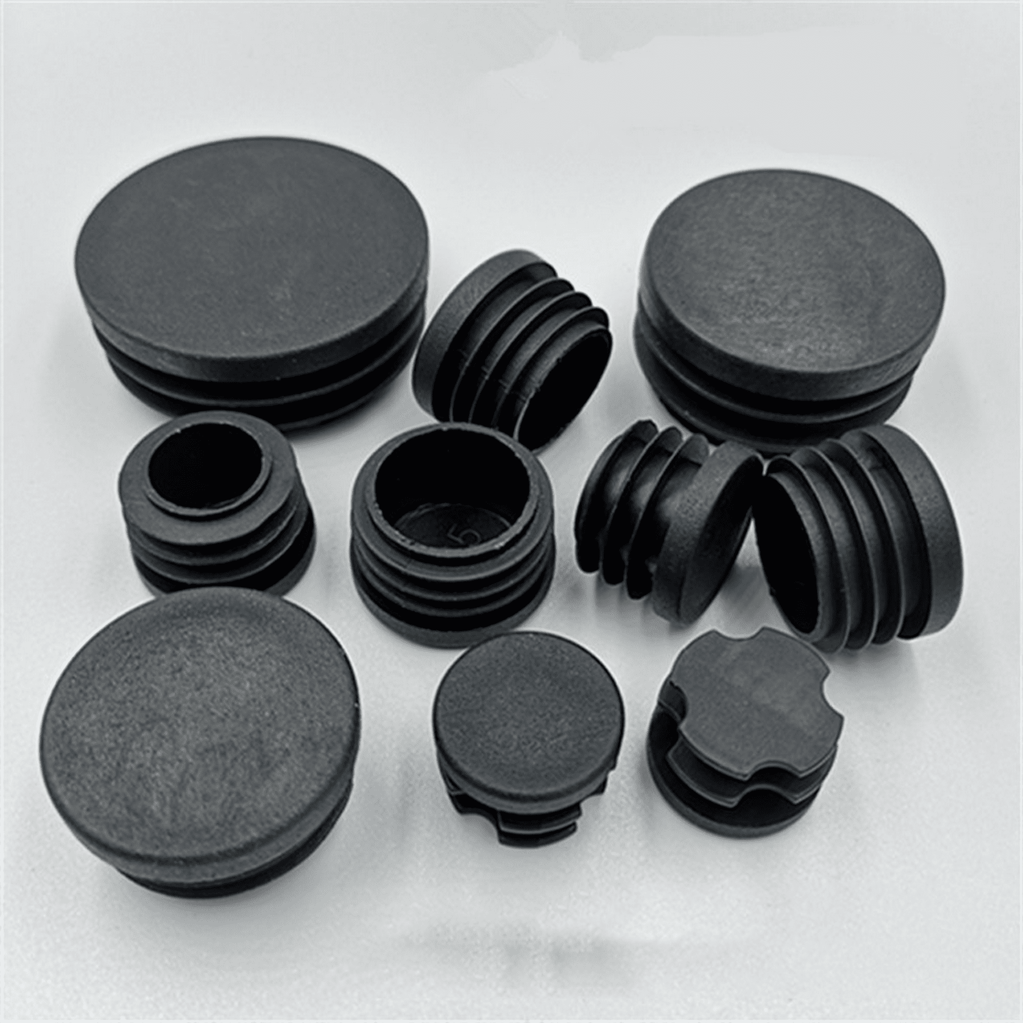 Juego de 50 tapones de plástico (interior, redondo, 5-8,5-10, blanco)  [I-RO-10-W] - Caps and Buffers B.V.