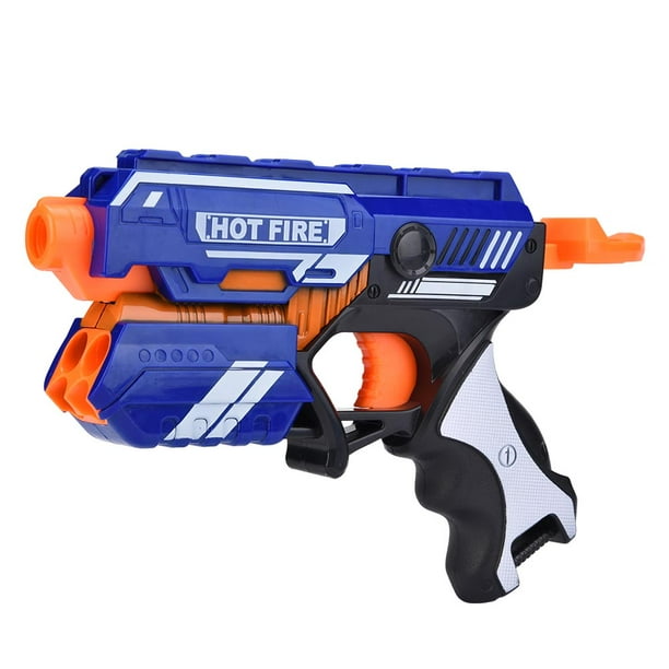  JFIEEI Pistola de juguete de bala suave, azul, 24 unidades,  balas de espuma seguras, regalo ideal para niños : Juguetes y Juegos