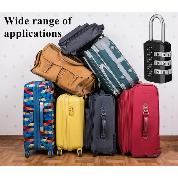 Candado de combinación para equipaje, candado de viaje para casillero de  gimnasio escolar, candados para maletas, archivadores, caja de  herramientas, estuche (paquete de 2) JM
