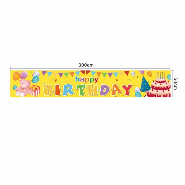 Pancarta de feliz cumpleaños para patio, decoración colorida para  exteriores, fiesta de cumpleaños, pancarta colgante para exteriores e  interiores Ormromra CPB-US-DYP88-5