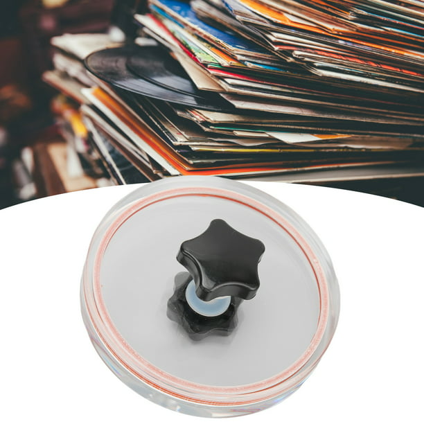 Clip protector de limpieza de discos de vinilo fácil de limpiar ABS  transparente vida útil prolongada protector de etiquetas de discos de vinilo  de 43 pulgadas de diámetro