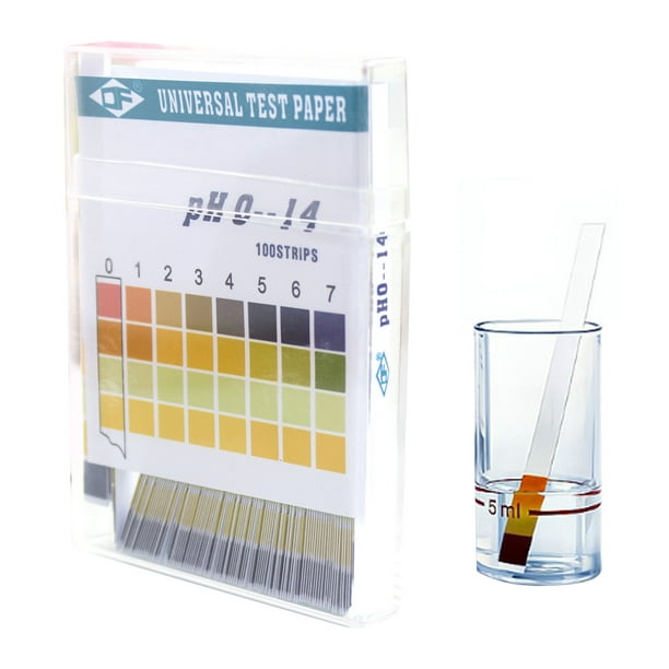 Paquete de 20 tiras de prueba de pH. 1600 tiras de papel de prueba  universal de pH 1-14, para enseñanza, experimentos químicos, saliva, orina,  agua y