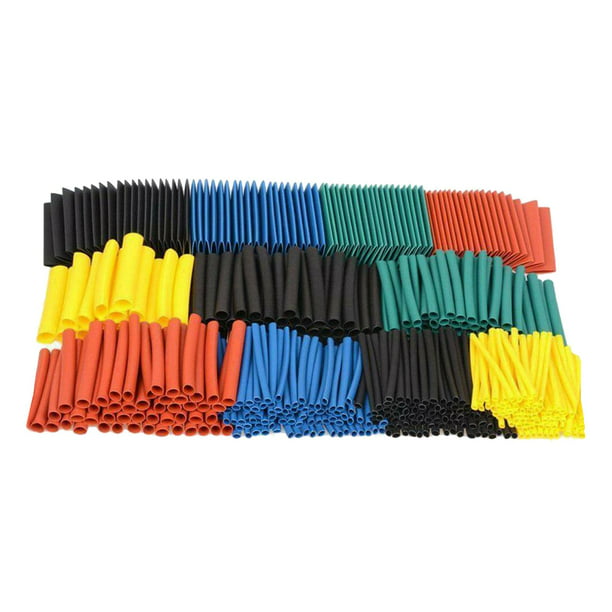 530 Uds 2: 1 de tubos termocontraíbles Cable eléctrico Cable termorretráctil  Envoltura de tubos con 8 tamaños, Multicolor 1,5 mm-10 mm Zulema envoltura  de tubos termorretráctiles