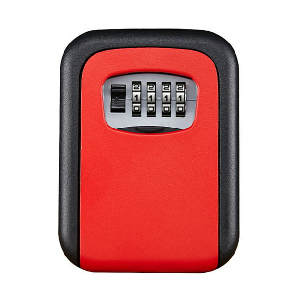Caja de almacenamiento de llaves con código reiniciable para llaves de  repuesto de casa, caja fuerte para llaves de oficina para pared