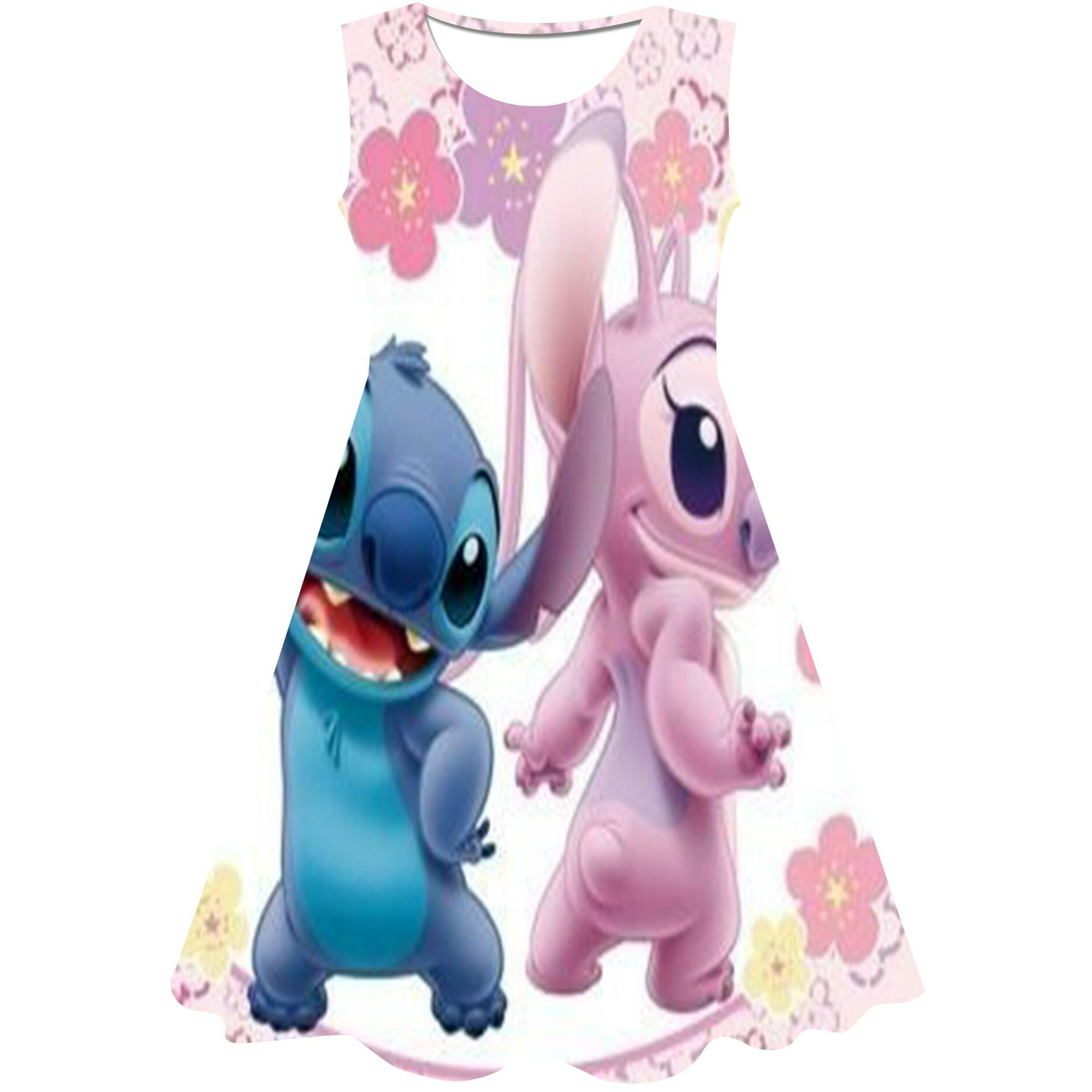 Niñas Disney Stitch dibujos animados Stitch princesa vestido niños disfraz  3D Stitch Fancy 1-10 años Gao Jinjia LED
