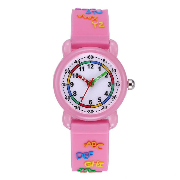 Relojes con correa de silicona para niños y niñas, bonitos relojes