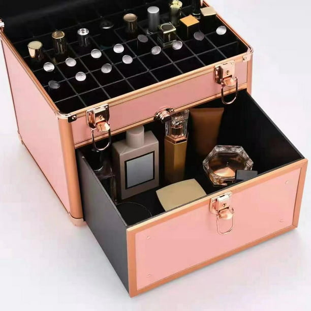 Caja fuerte doméstica con llave, estuche, caja de dinero color beige.