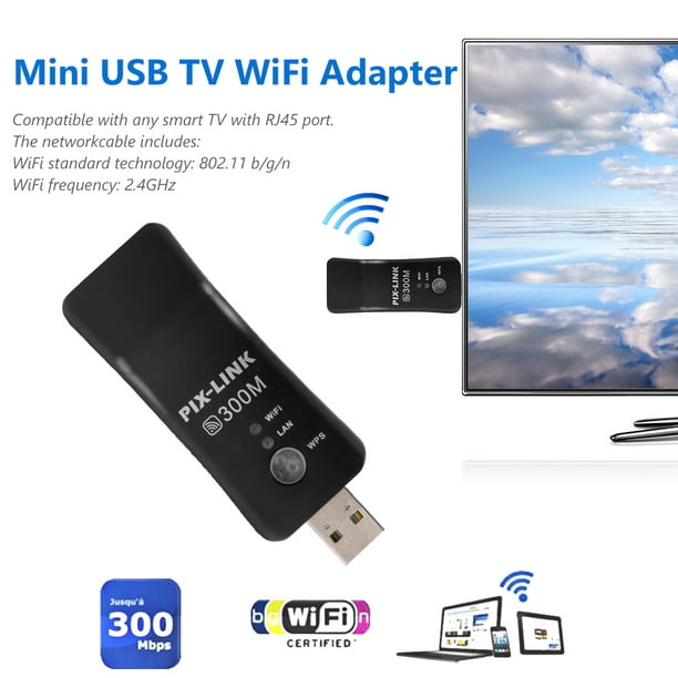 Adaptador LAN inalámbrico Samsung para Smart TV, adaptador LAN inalámbrico  para Smart TV, adaptador LAN Smart TV inalámbrico Mini 300M USB repetidor