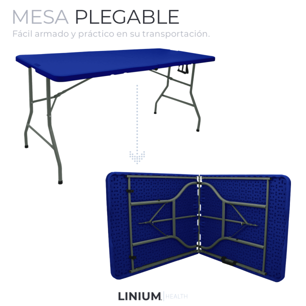  Mesa auxiliar plegable de poliéster azul con forma de tabla de  surf Amish : Patio, Césped y Jardín