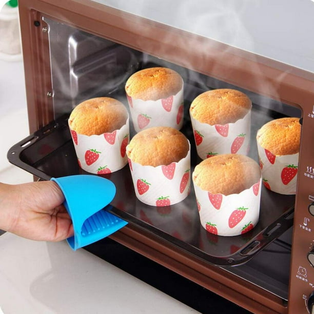  Manoplas de horno y soportes para ollas de cocina: guantes de  horno resistentes al calor de 500 ℉ con toallas de cocina, hornos de  silicona, juego de almohadillas calientes, acolchadas, largas