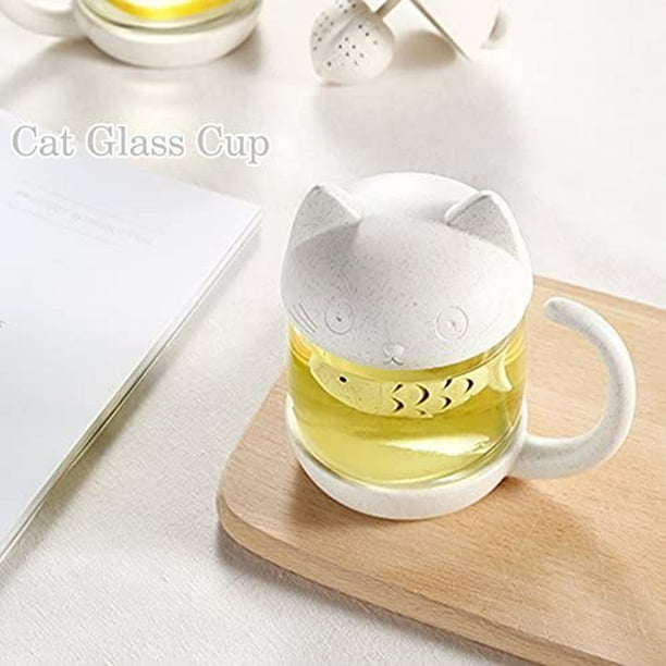 Taza para Té con tapa y filtro Gato