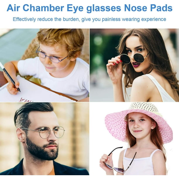 Almohadillas para la nariz para gafas, kit de reparación de gafas,  almohadillas para la nariz atornilladas, almohadillas para la nariz de  silicona suave con tornillos, destornillador, pinzas (6) Sincero  Electrónica