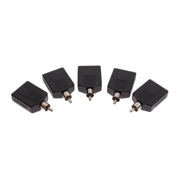 Conector RCA Hembra Metal Dorado Con Resorte Negro