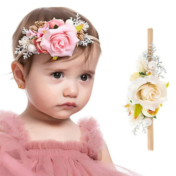 Diadema de Flores para Bebés  Abril Dissenys Pelo Bebé On line