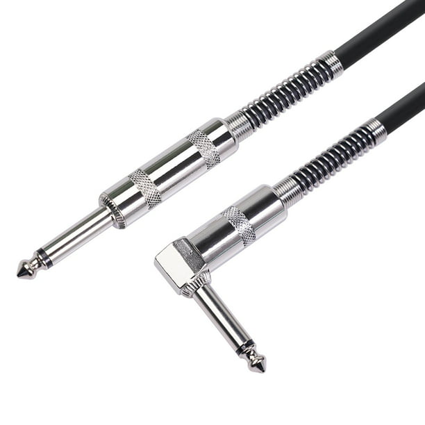 Cable de guitarra de 1/4 pulgadas a ángulo 1/4 pulgadas 6,35mm Plug Bass  Keyboard instrumento Cable Jacket, mandolina eléctrica, 3 metros CUTICAT  cable de bajo eléctrico