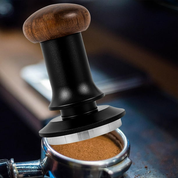 Herramienta de manipulación de café, prensador de presión de Espresso de  madera de nogal, prensador de Espresso para posos de café, accesorio de  barra 51mm Macarena manipulación de café expreso