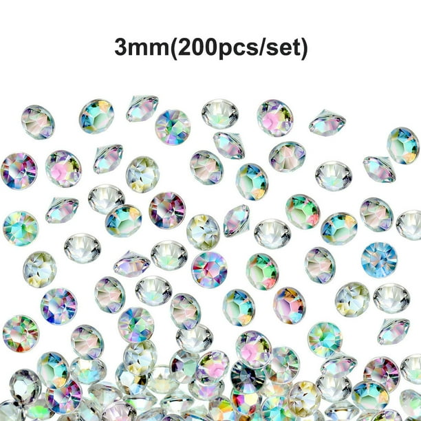 Decoraciones de diamantes de imitación de resina de 4mm, juego