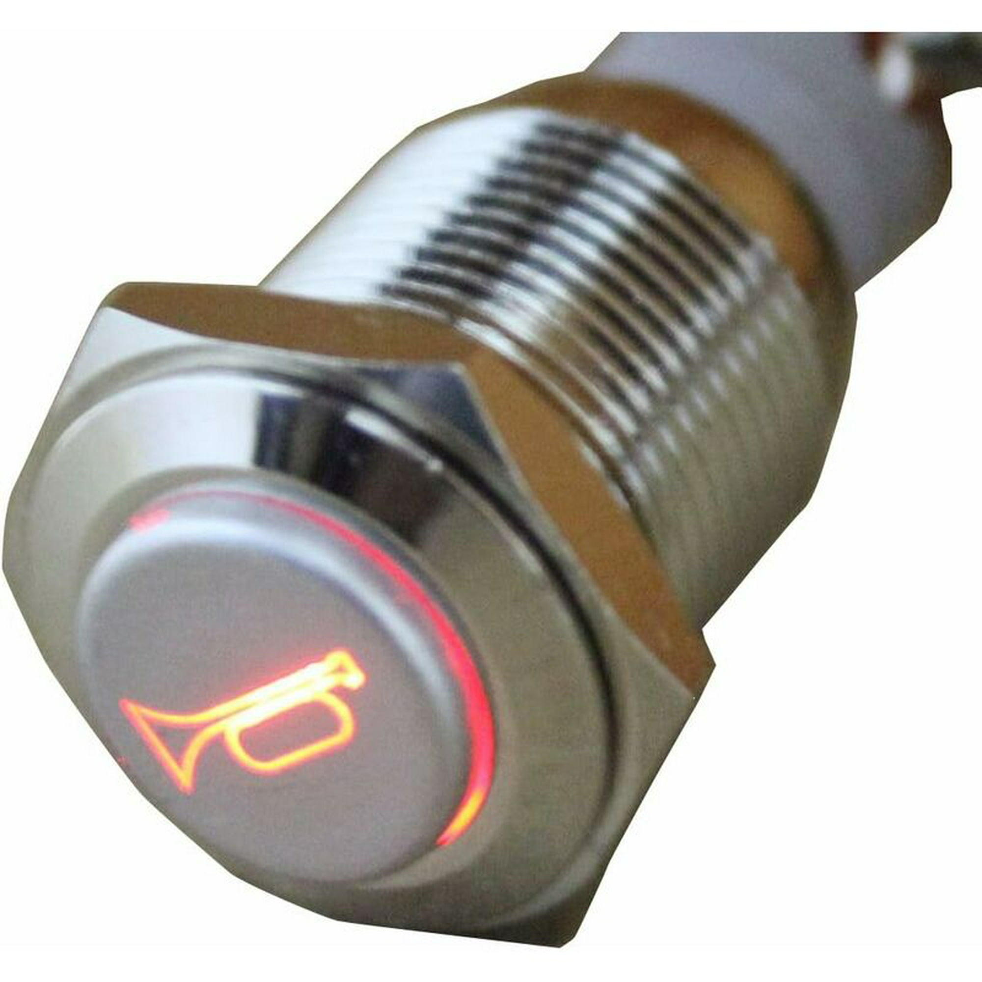 Interruptor de bocina Botón de bocina Interruptor de botón pulsador para el  coche 16mm 12v