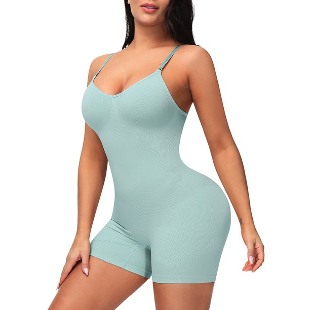 Faja moldeadora de cuerpo de una pieza sin costuras para mujer,  levantamiento abdominal, cadera, moldeador de cuerpo ajustado, ropa  interior adelgazante, corsé (L, 3 piezas verde, pasta de frijol,  albaricoque) JM