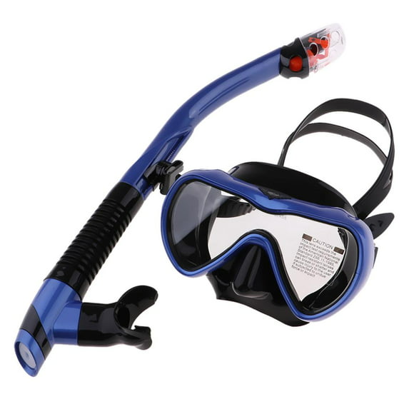 de buceo snorkel set anti niebla templado de natación scuba gears azul shamjiam máscara de buceo