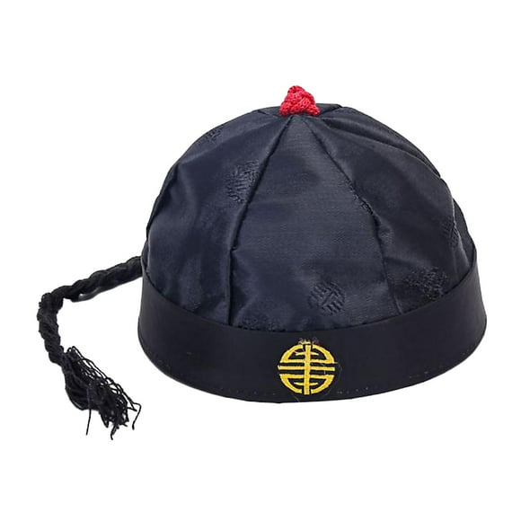 sombrero oriental chino sombrero de príncipe heredero para adultos sombrero de emperador chino con cola de