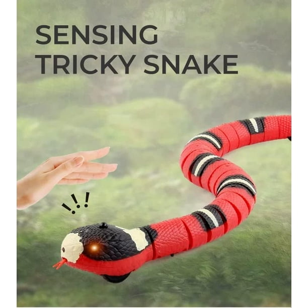 Juguete eléctrico de serpiente, juguete inteligente con serpiente  recargable por USB, juguete de serpiente para gatos, juguete de serpiente  que mueve