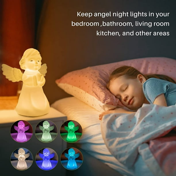 Comprar Luz de noche para niños Luz de noche linda Luz de noche de bebé de  silicona con control táctil portátil de 7 colores