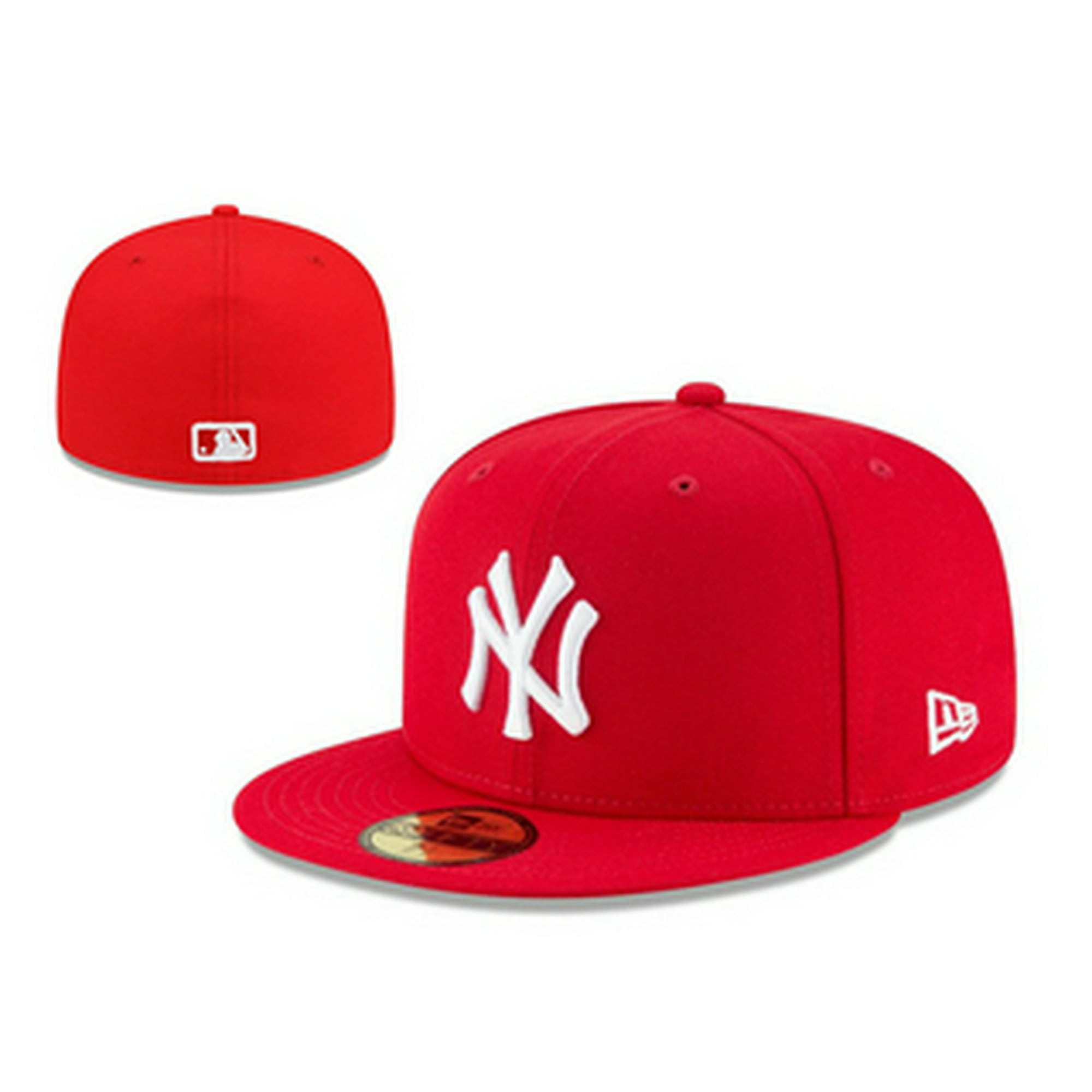 New Era New Era Yankees gorra de béisbol totalmente sellada no ajustable  gorra de ala plana circunferencia de cabeza grande hombres mujeres estilo  de moda desgaste inverso Hip-Ho