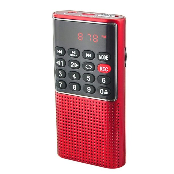 L-328 Radio portátil pequeña, radio portátil recargable con