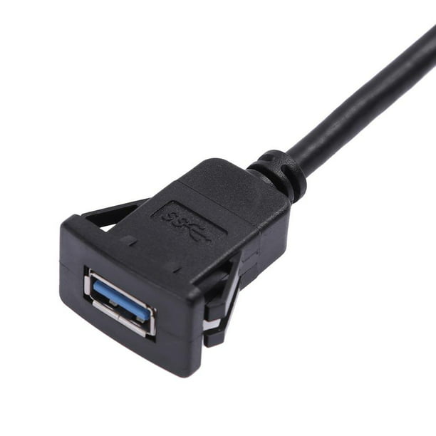 Cable USB 3.0 tipo A macho a hembra tipo A de montaje en panel de 6 pies