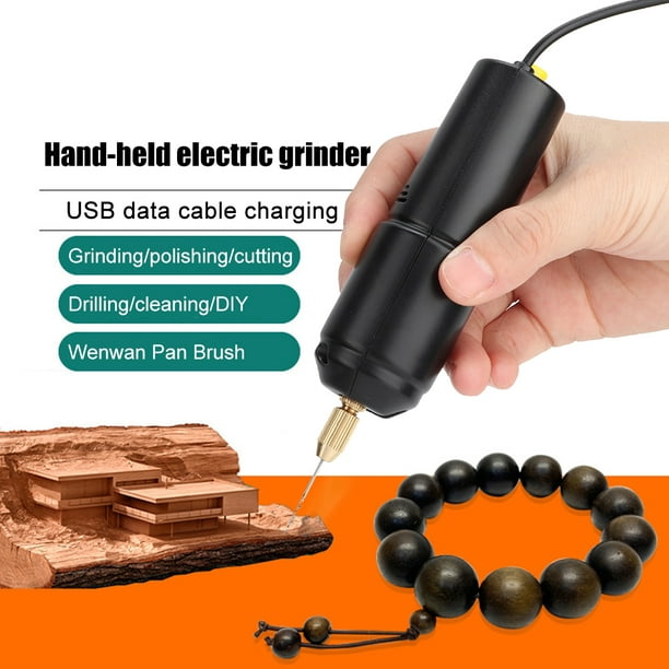 Mini taladro eléctrico portátil, mini taladro de mano micro USB, mini  taladro de mano, mini taladro micro taladro pequeño taladro eléctrico con 3