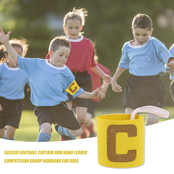 Brazalete de competición de líder de banda de capitán de fútbol para niños  (amarillo) Likrtyny Para estrenar