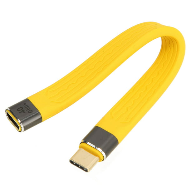 Cable USB C Corto, 1000Mb/S Plug And Play FPC Flexible PD 100W 5A Cable De  Transferencia De Datos Carga Rápida Para Tableta Para Transmisión Para  Carga ANGGREK 40Gbps Data Transfer Cable