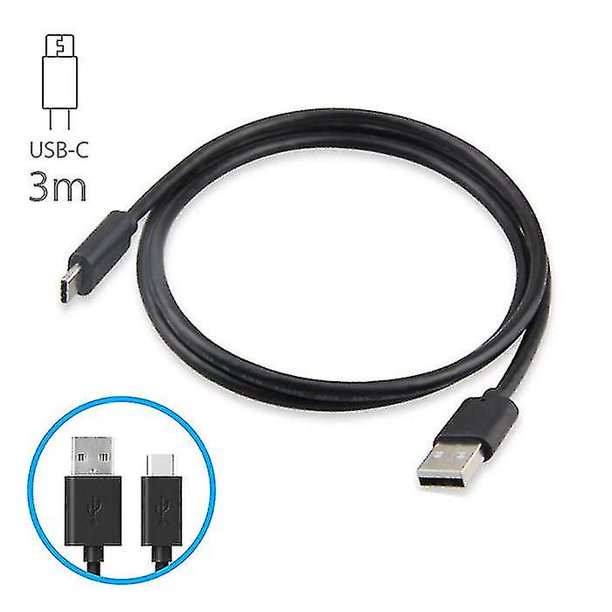 CARGADOR Y CABLE DE DATOS USB-C ANDROID NEGRO