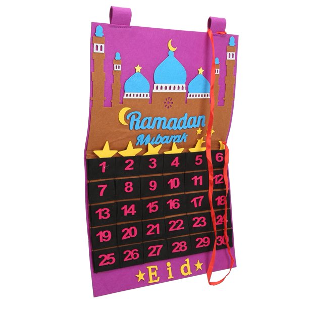 Calendario de Ramadán 2024 El calendario de la cuenta regresiva del Ramadán,  las decoraciones del calendario del Eid de madera de Ramadán de 30 días