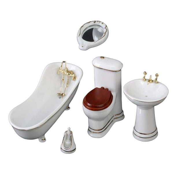 Creative Scents Juego de accesorios de baño blanco – Juego decorativo de  baño de 4 piezas – El juego de accesorios de baño de flor de cerezo  incluye