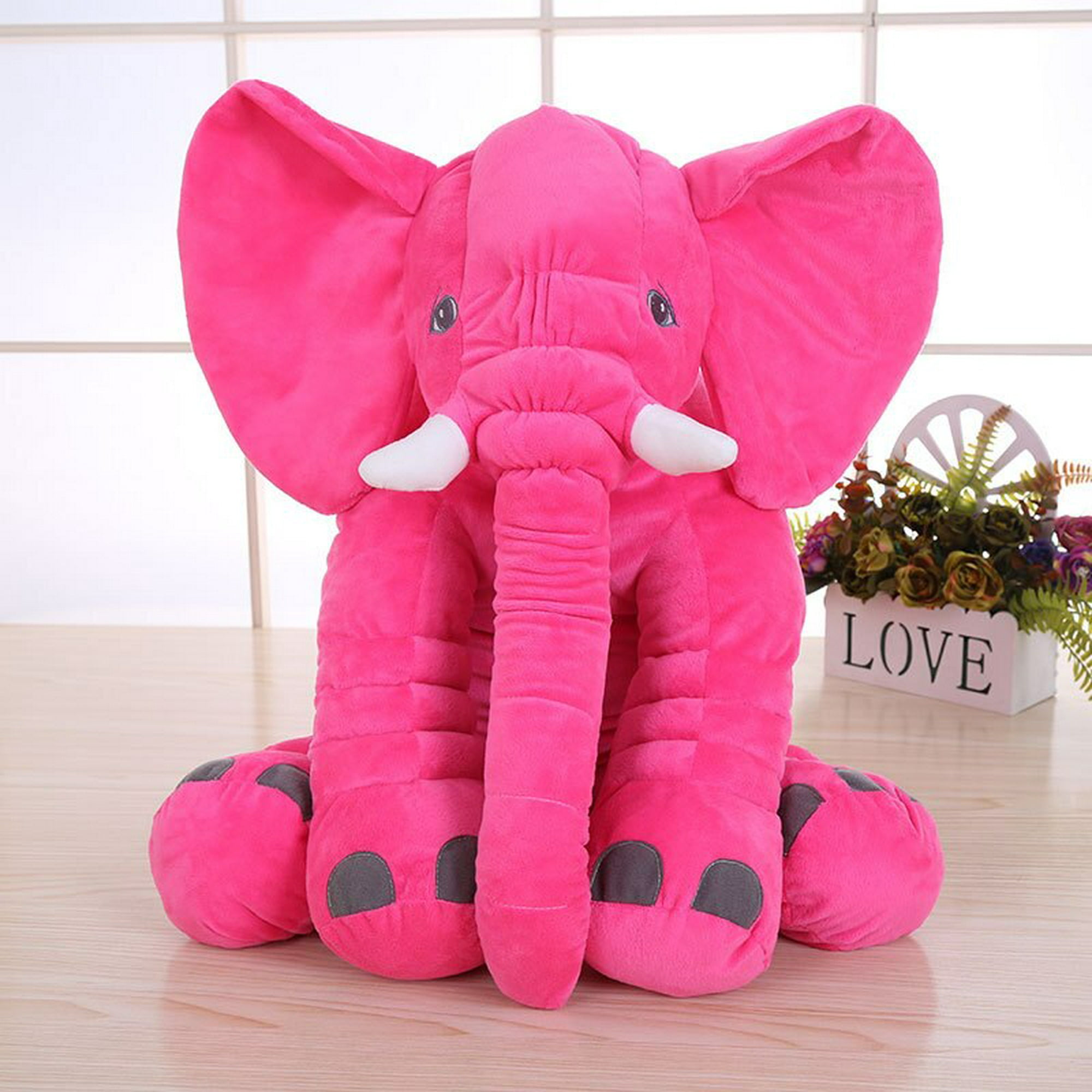 Almohada de elefante de peluche para niños, almohada Kawaii para dormir de  40 ~ 60cm, lindo elefante, regalo de cumpleaños