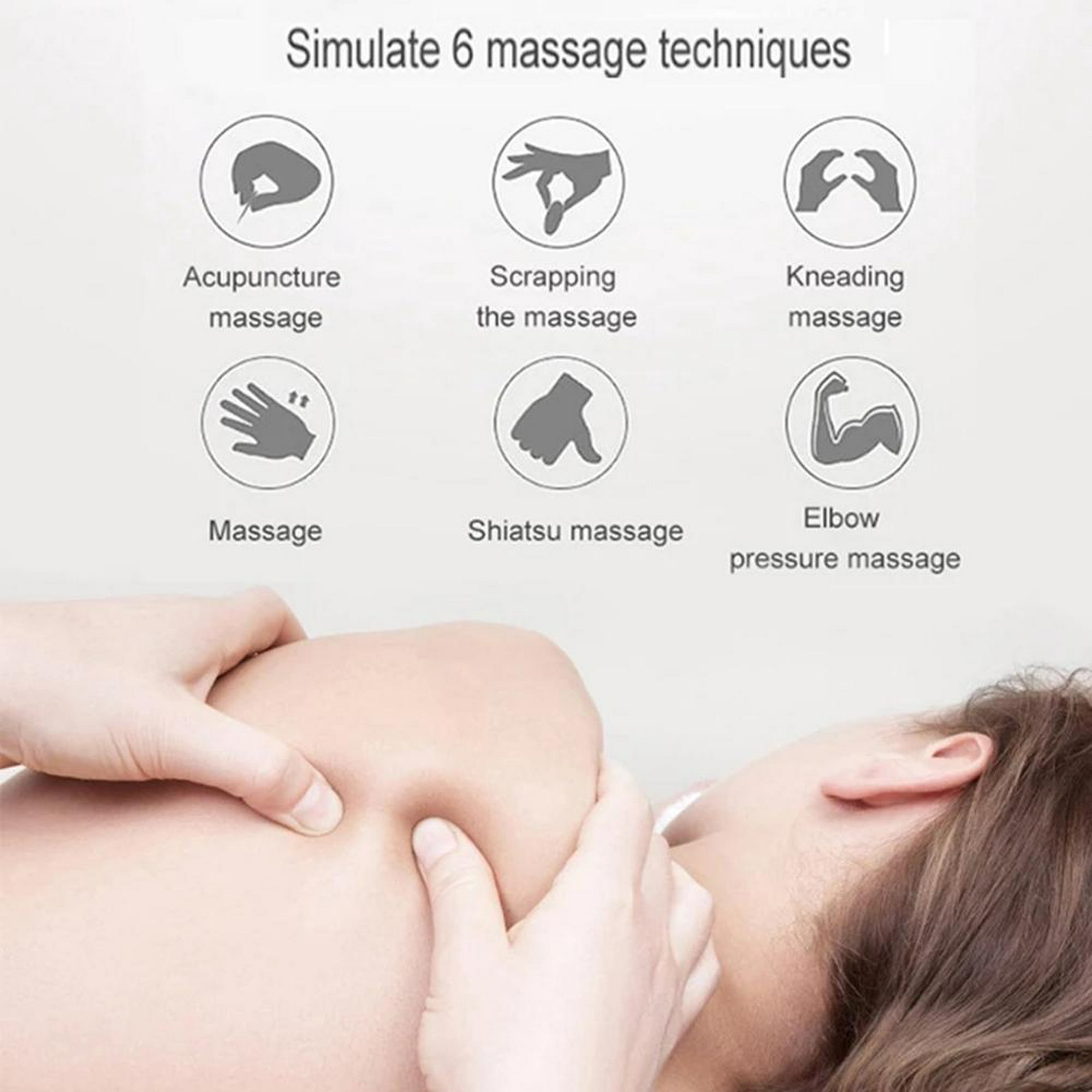6XMini masajeador de espalda y cuello eléctrico Parche de masaje cervical  EMS (batería