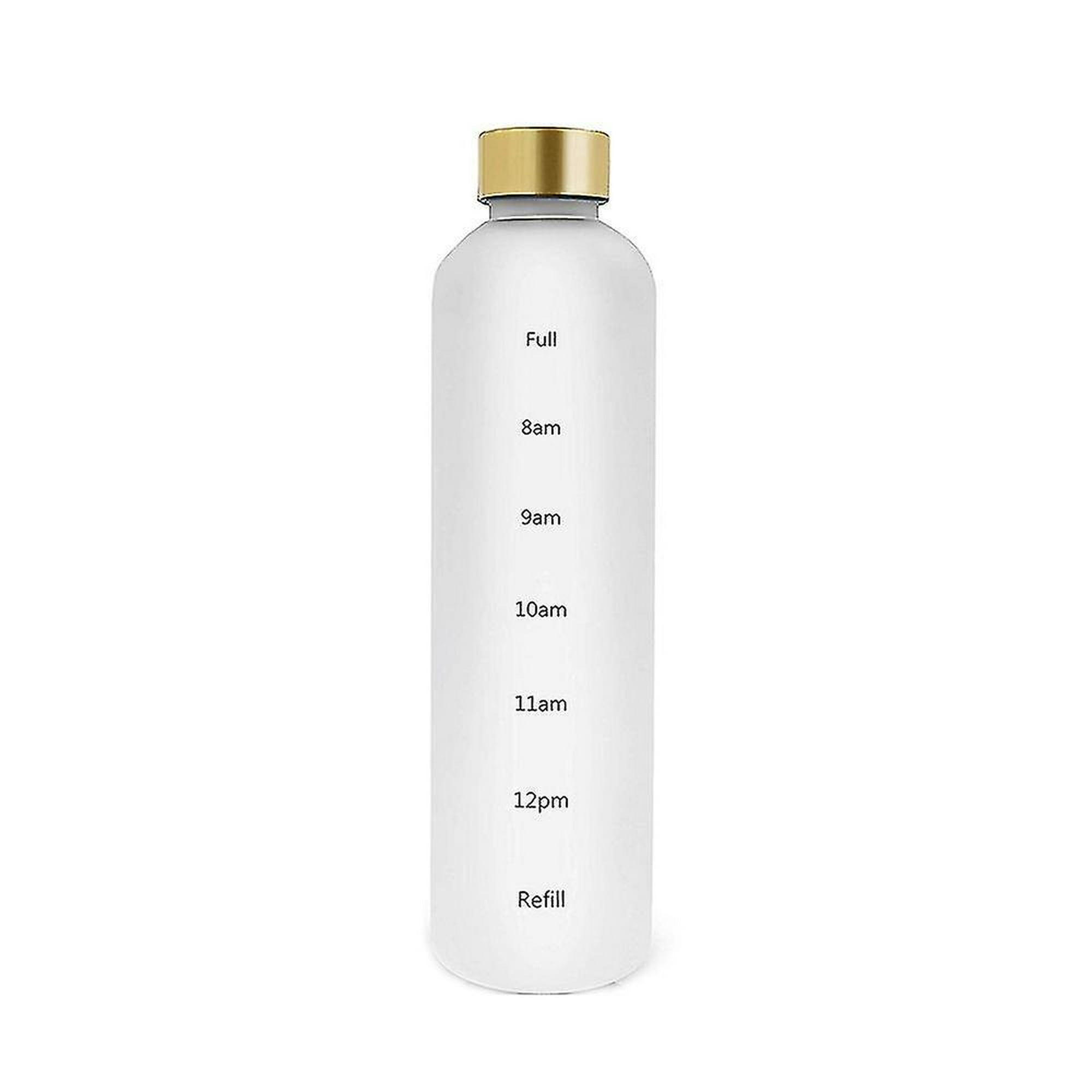 Botella de agua de 1l con marcador de tiempo, 32 oz, motivacional, reutilizable, para deportes al aire libre, viajes, a prueba de fugas, sin bpa, plástico esmerilado