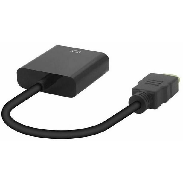Convertidor VGA a HDMI con soporte de audio – Transmite señal VGA desde PC  portátiles a HDTV, monitores HDMI y proyectores con entrada HDMI – No