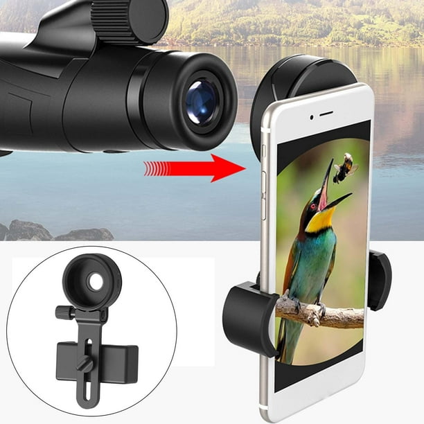 Adaptador de teléfono móvil para telescopio, Clip de teléfono para  Binocular, soporte Monocular, accesorio ocular de