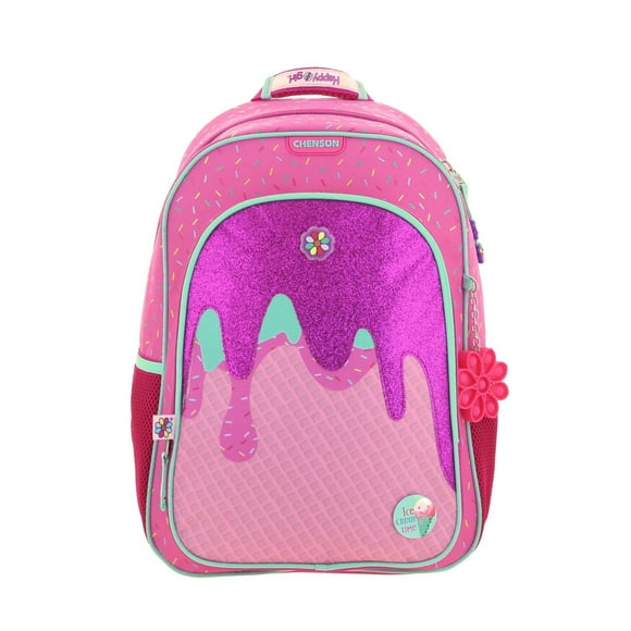 mochila grande escolar chenson happy girl rosa