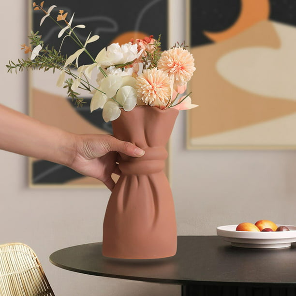 Jarrón de cerámica moderno, maceta floral, jarrones decorativos  minimalistas de escritorio, arreglo Fernando floreros decorativos