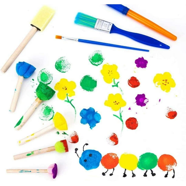  Voluxe Juego de pinceles de pintura para niños, fácil de pintar  para pintar para el aprendizaje temprano : Arte y Manualidades