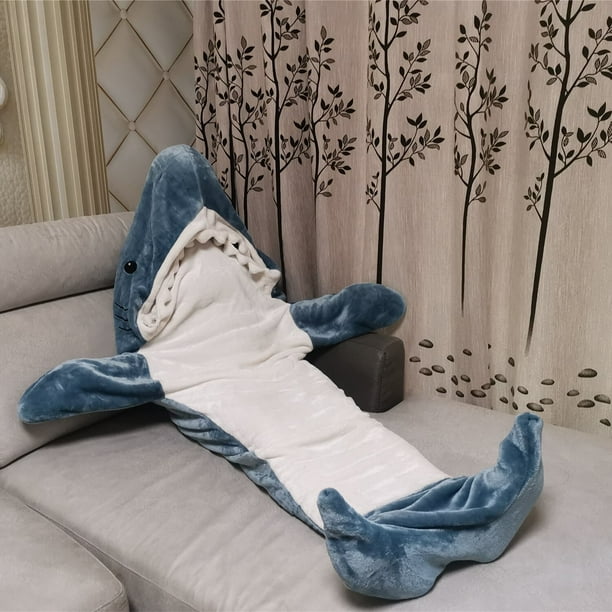 Saco de dormir de tiburón para adultos, manta de lana usable, súper suave y  acogedora, Sudadera con Fivean unisex