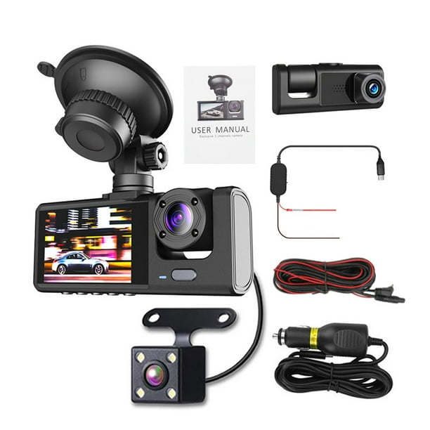 Kenally ABS coche 1080P DVR Dash Cam cámara trasera Interior delantera  grabadora de conducción Dashcam coche DVR vídeo del coche Cámaras de  salpicadero de coche