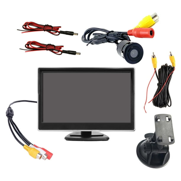 Cámara de atrás de 4 monitor de 5 Vista trasera Conjunto de pantalla de monitor  Cámara trasera de respaldo con de monitor Ángulo de shamjiam cámara de  marcha atrás