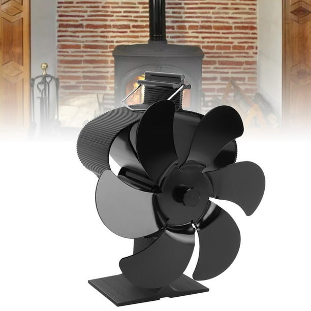 Ventilador de estufa accionado por calor, ventilador de chimenea de 6  aspas, ventilador de estufa de chimenea, para estufa de leña o chimenea